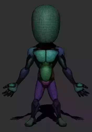 Chibi Body Type - Base Model for sculpting 3D model