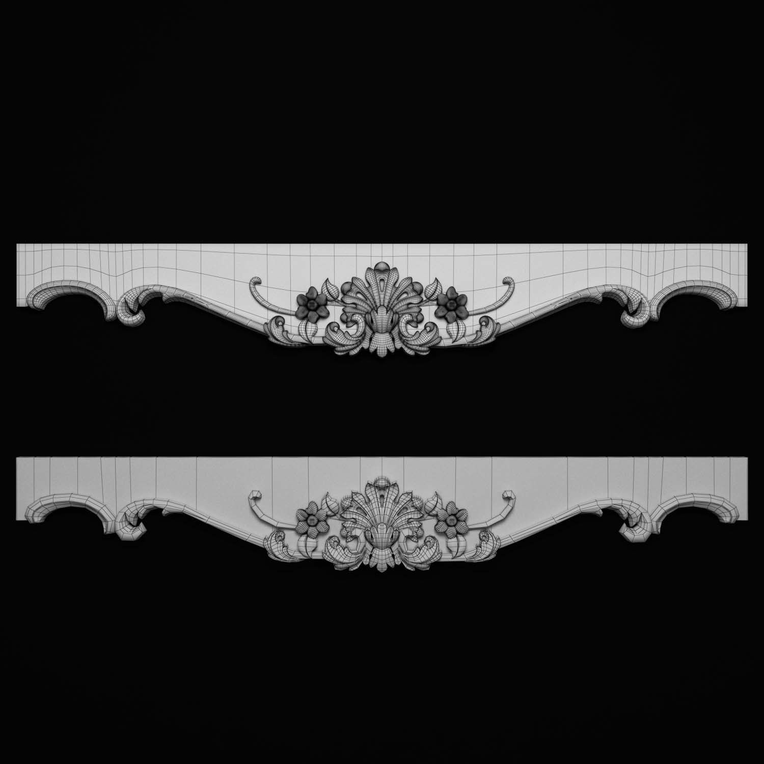 decorative ornate gold logo 3D model_78