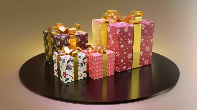 Christmas and Birthday Present Boxes 3D model