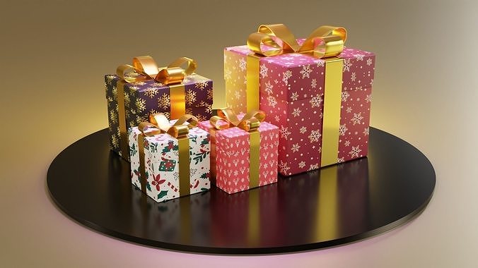 Christmas and Birthday Present Boxes 3D model