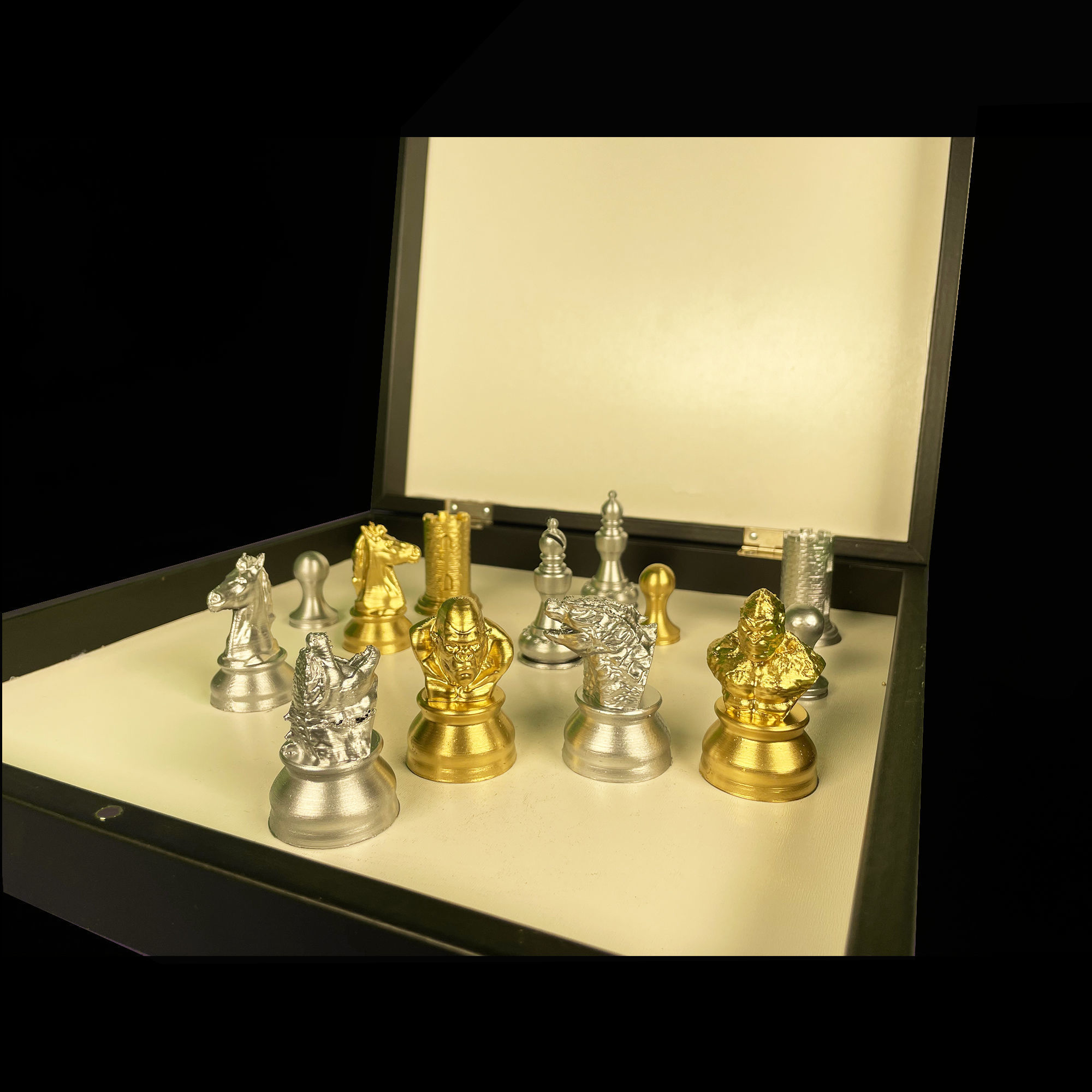 Godzilla Versus KimKong Chess Set STL 3D print model_7