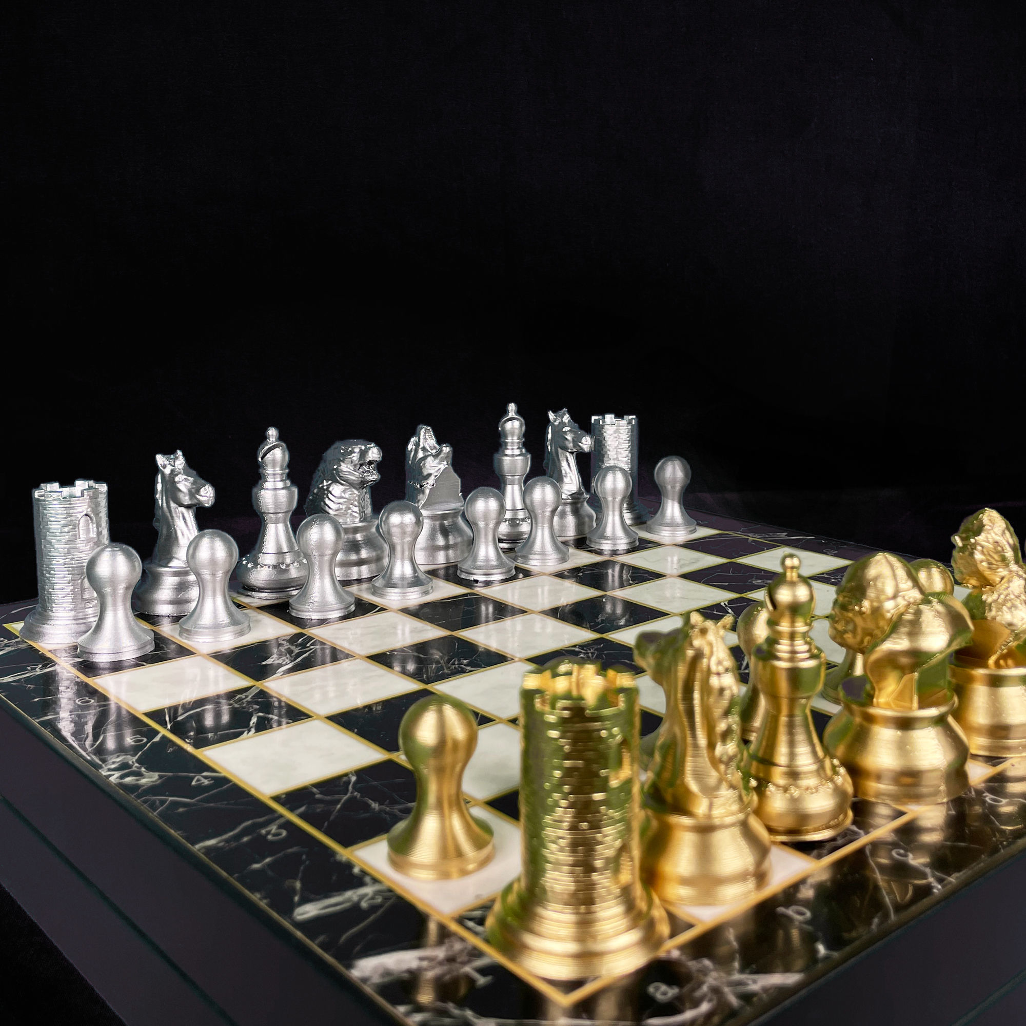 Godzilla Versus KimKong Chess Set STL 3D print model_12