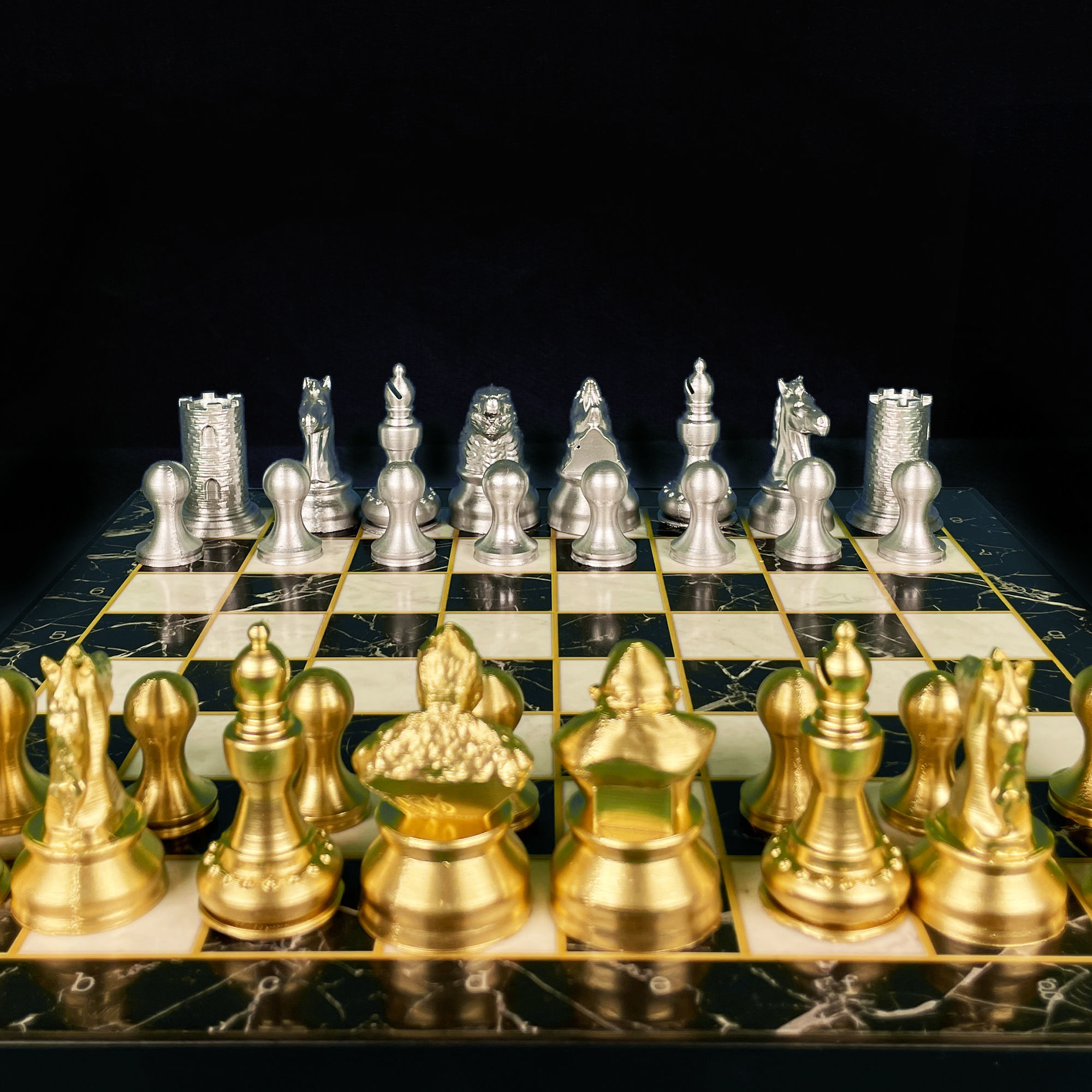 Godzilla Versus KimKong Chess Set STL 3D print model_8