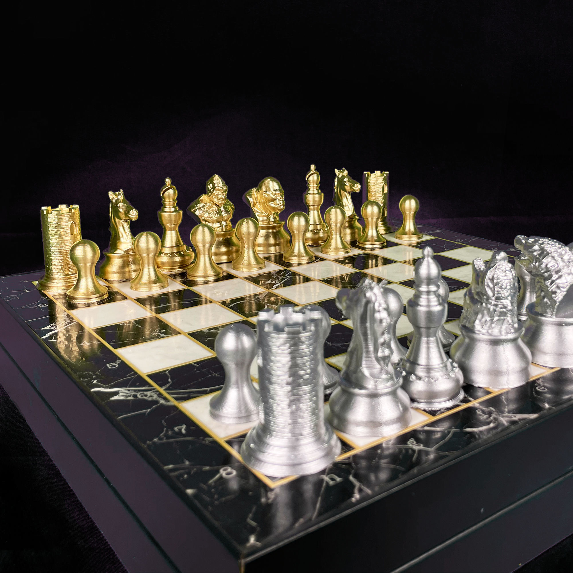 Godzilla Versus KimKong Chess Set STL 3D print model_11