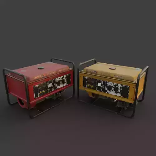 electricity generator Low-poly 3D model
