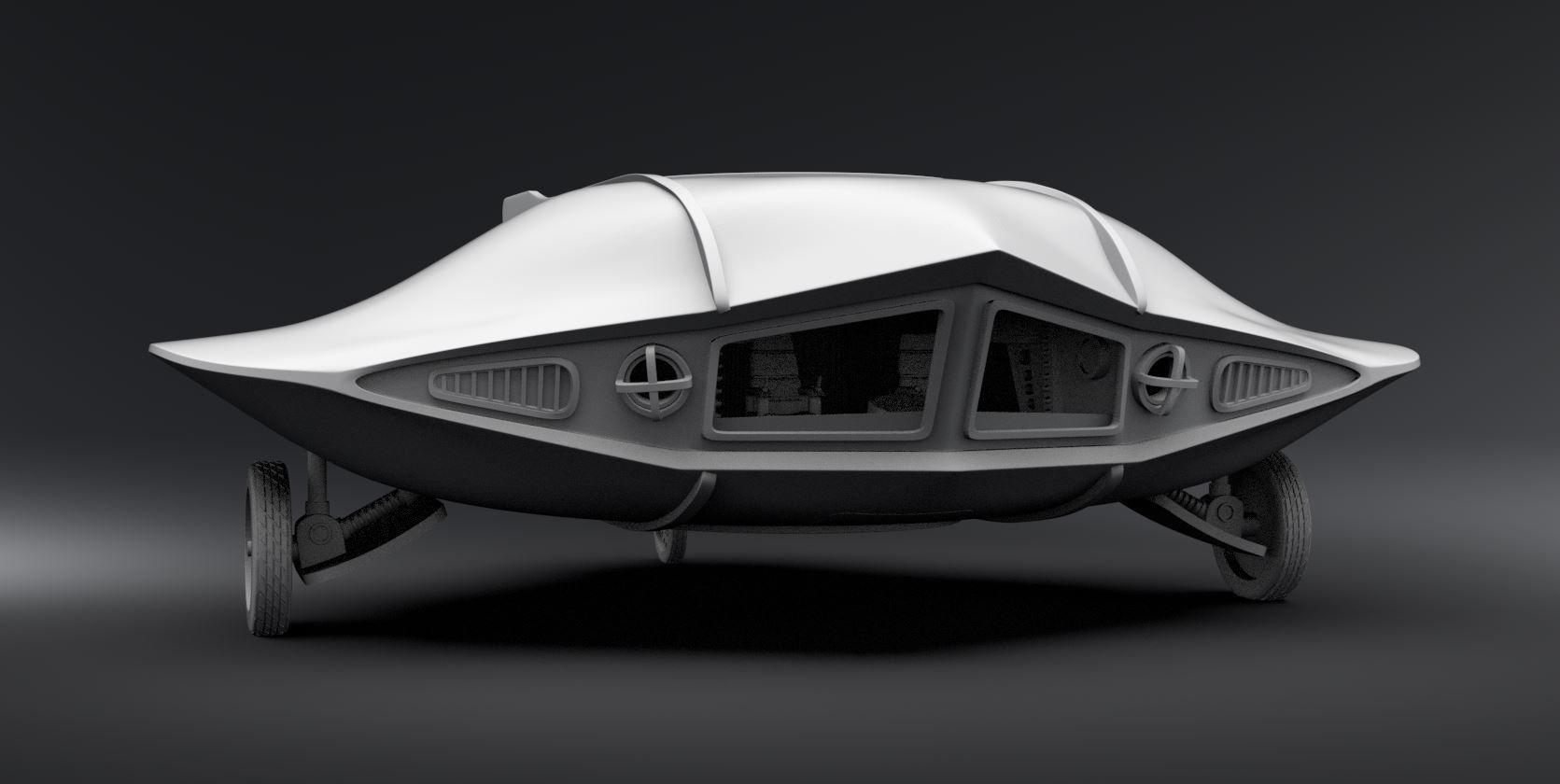 FS1 Flying Sub Scale model  3D print model_4