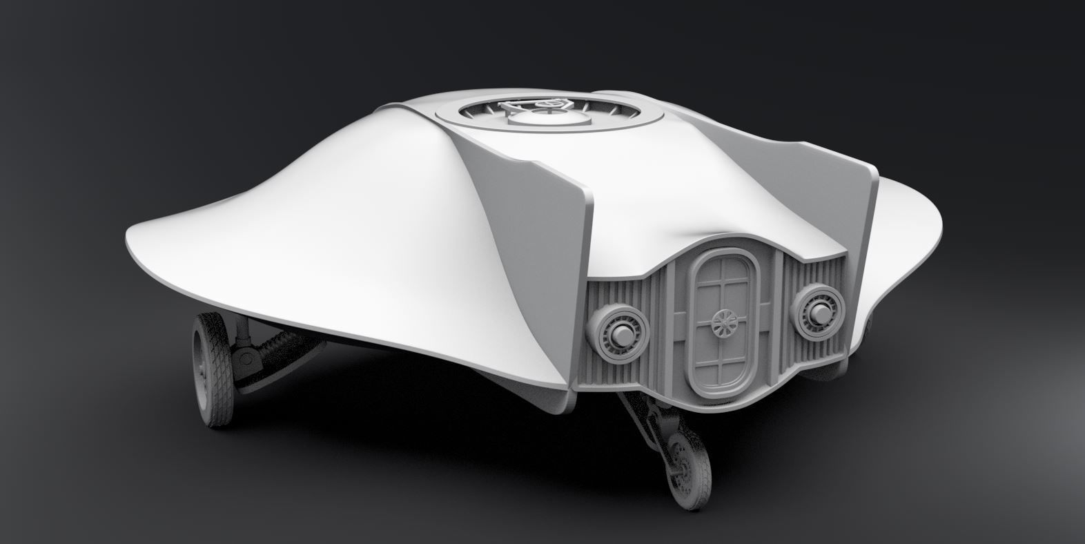 FS1 Flying Sub Scale model  3D print model_2