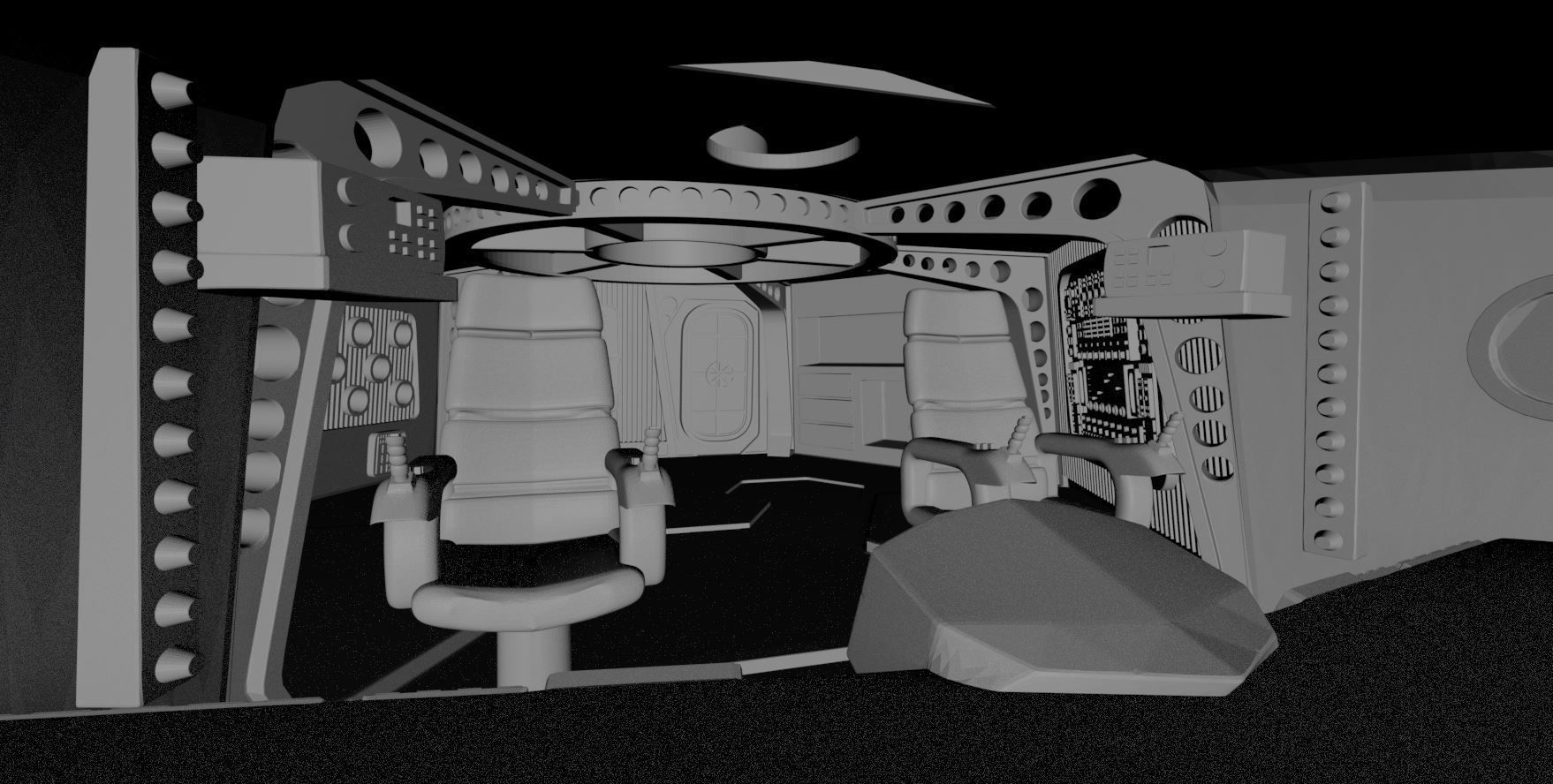 FS1 Flying Sub Scale model  3D print model_5