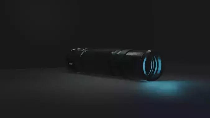 3D Flashlight camera lens 3D model