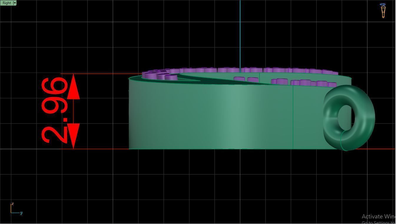 Pendant P11 The luxury female pendant with gem 3D print model_9