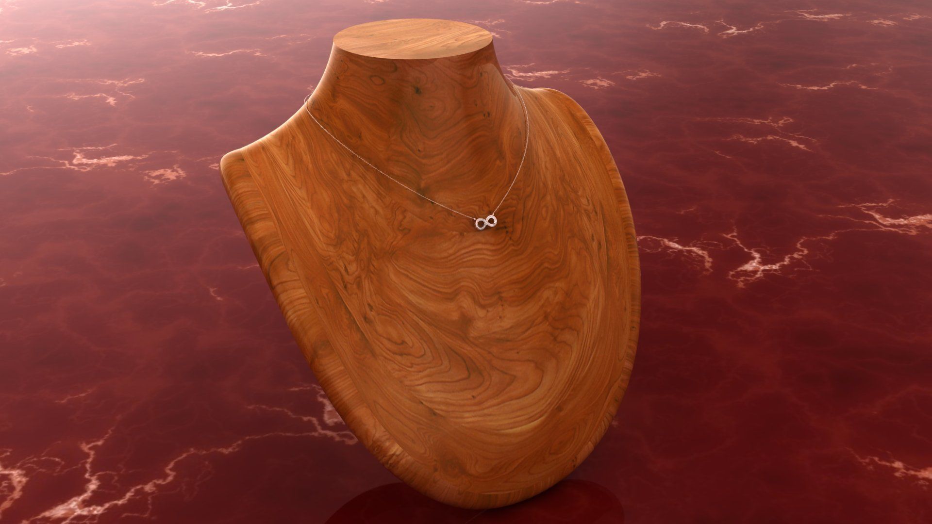 Pendant P11 The luxury female pendant with gem 3D print model_16