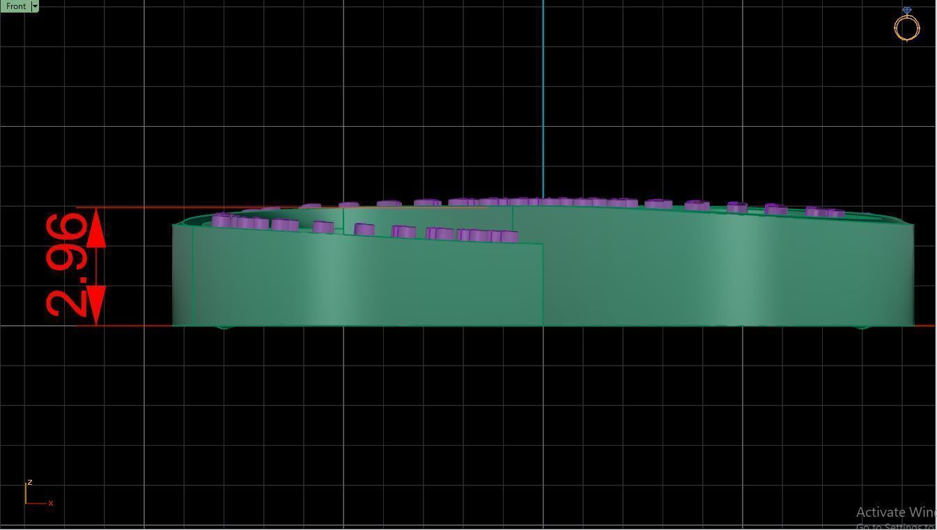 Pendant P11 The luxury female pendant with gem 3D print model_8