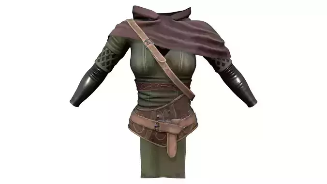 Medieval Archer Green Warrior Top