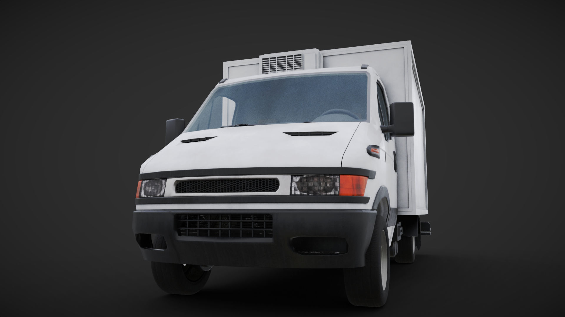 truck delivery Low-poly 3D model_1