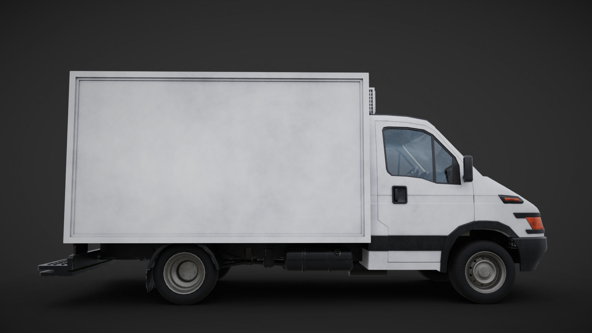 truck delivery Low-poly 3D model_3