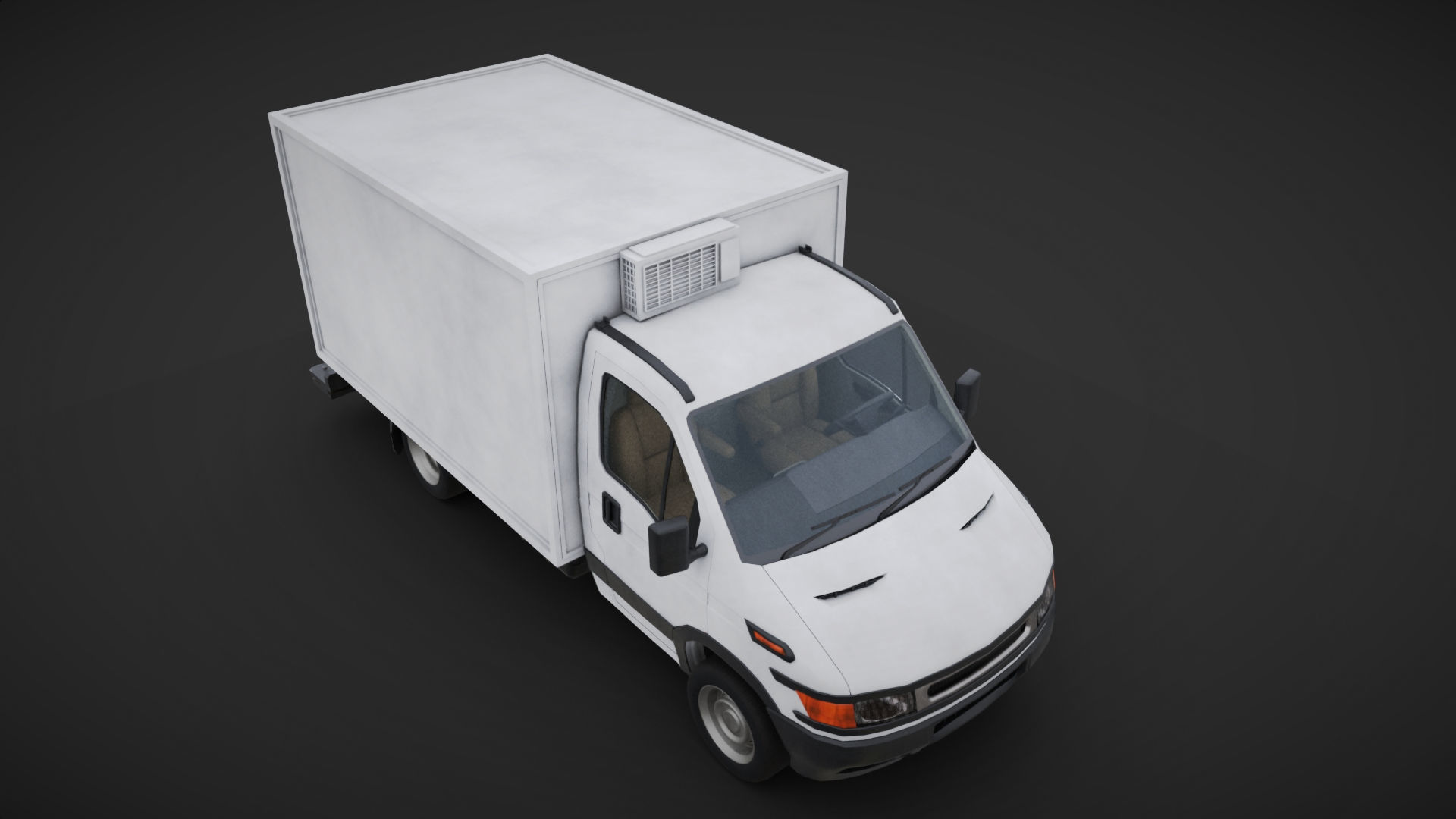 truck delivery Low-poly 3D model_6