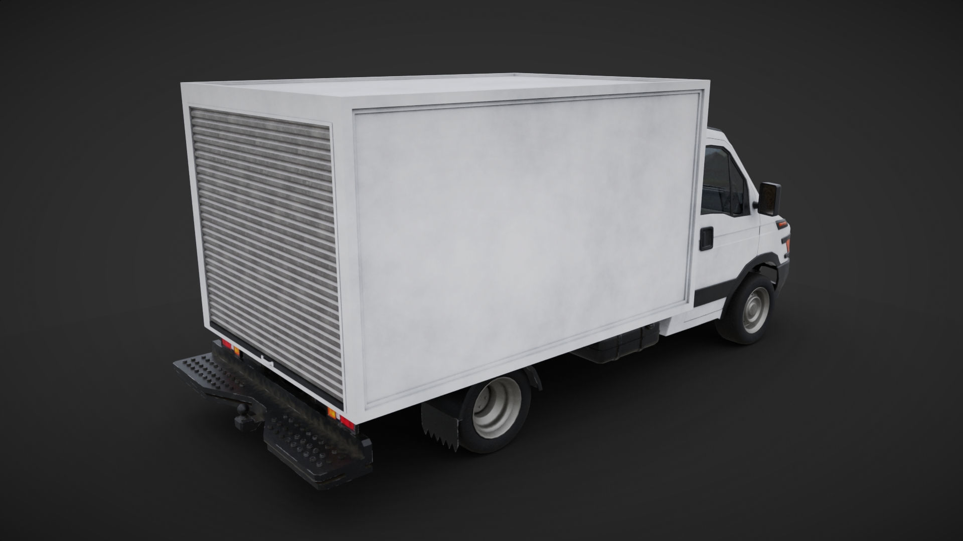 truck delivery Low-poly 3D model_4