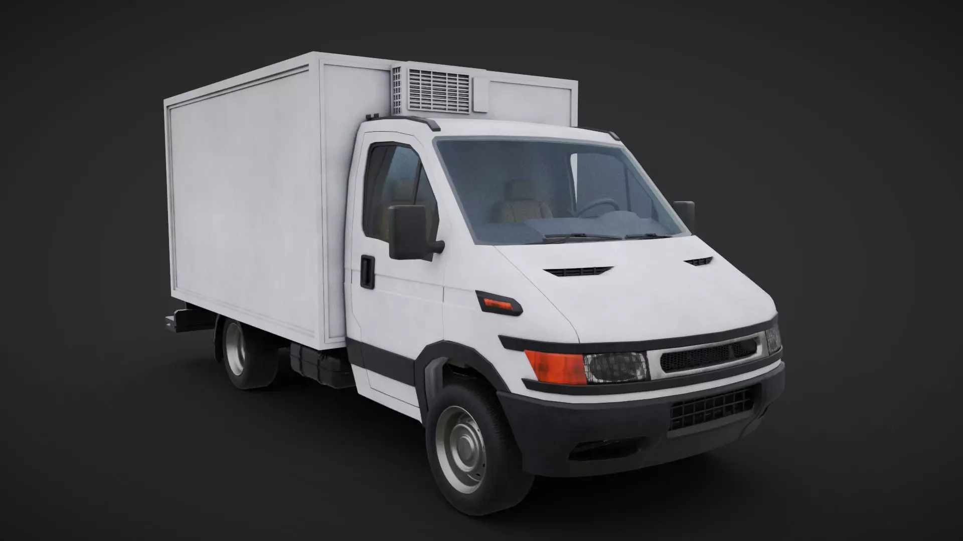 truck delivery Low-poly 3D model_0