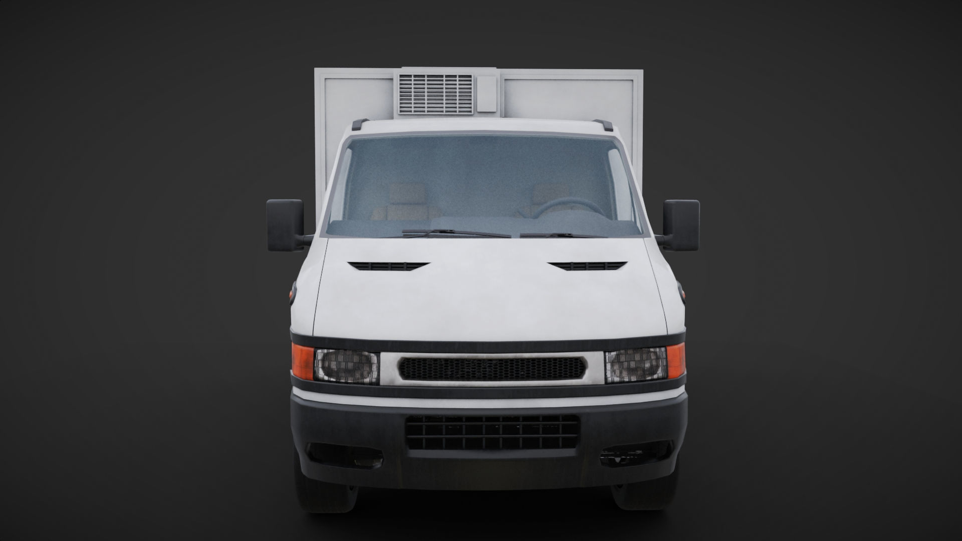truck delivery Low-poly 3D model_2