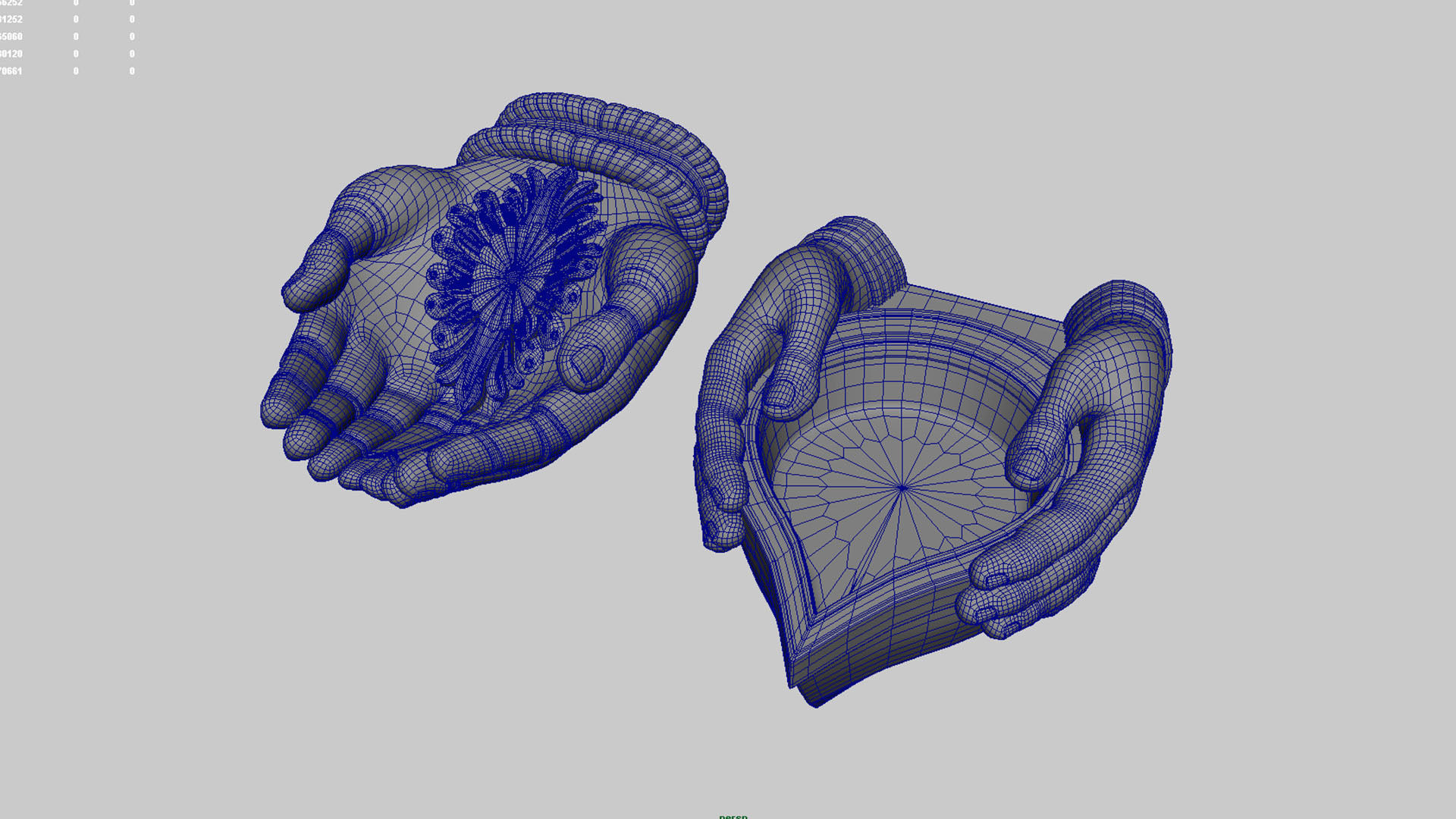 hand oil lamp 3D model_3