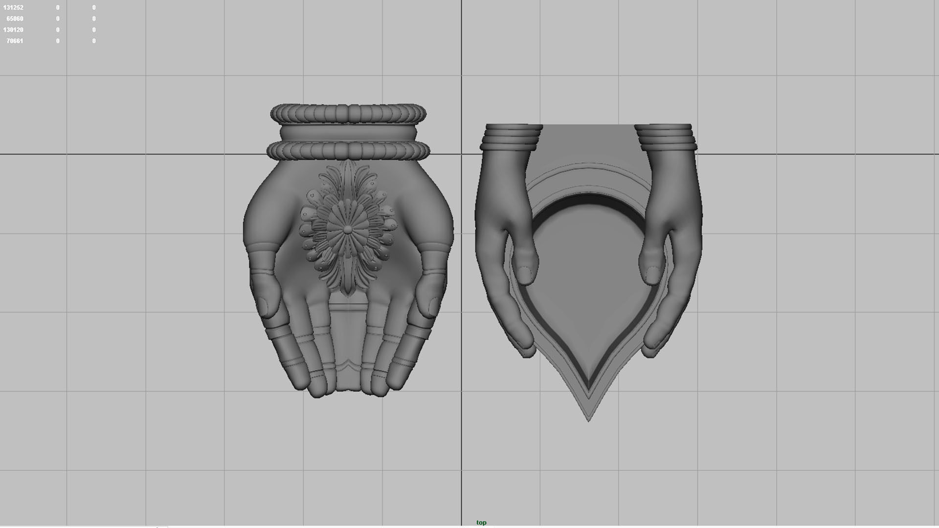 hand oil lamp 3D model_11