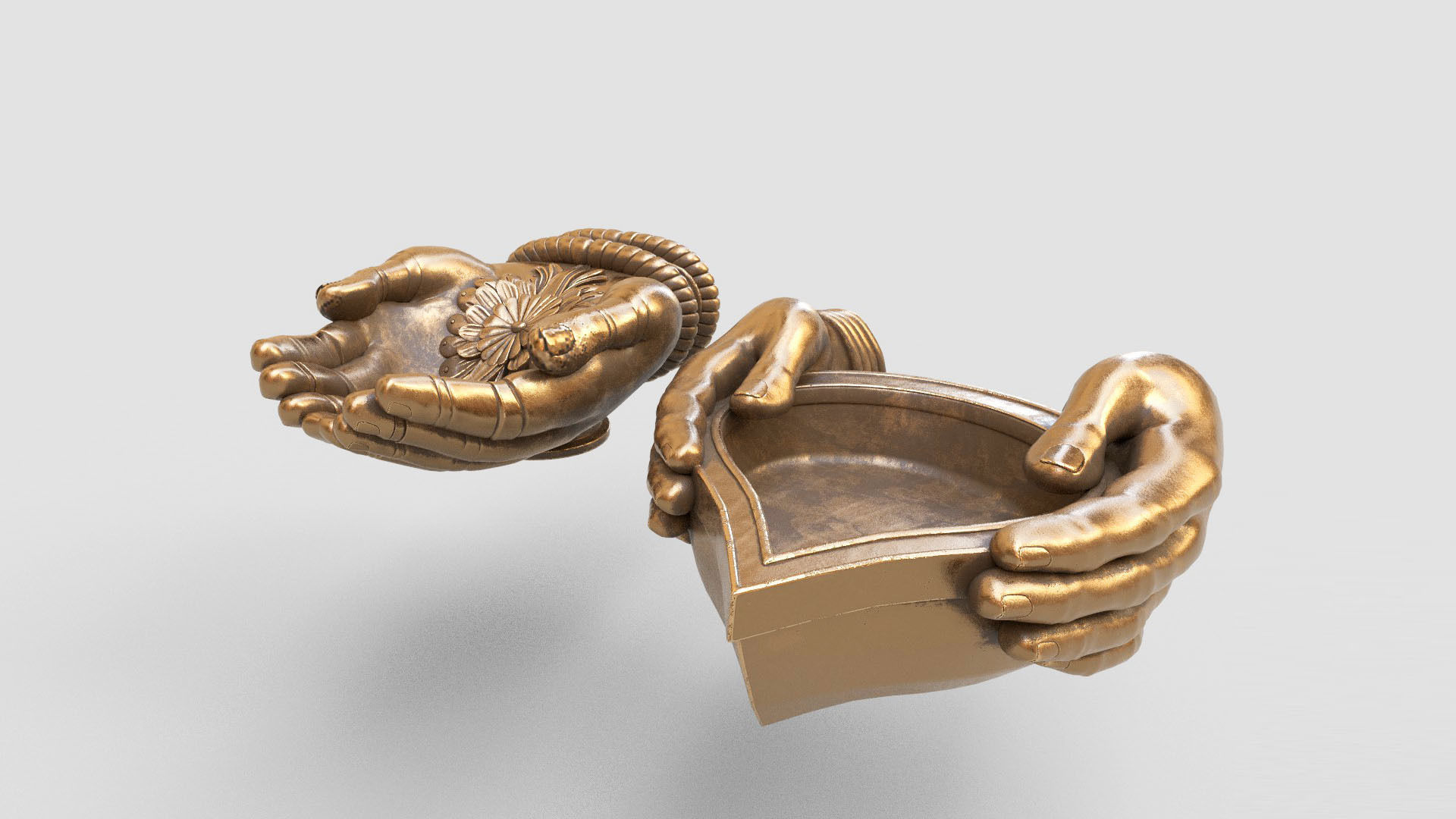 hand oil lamp 3D model_5