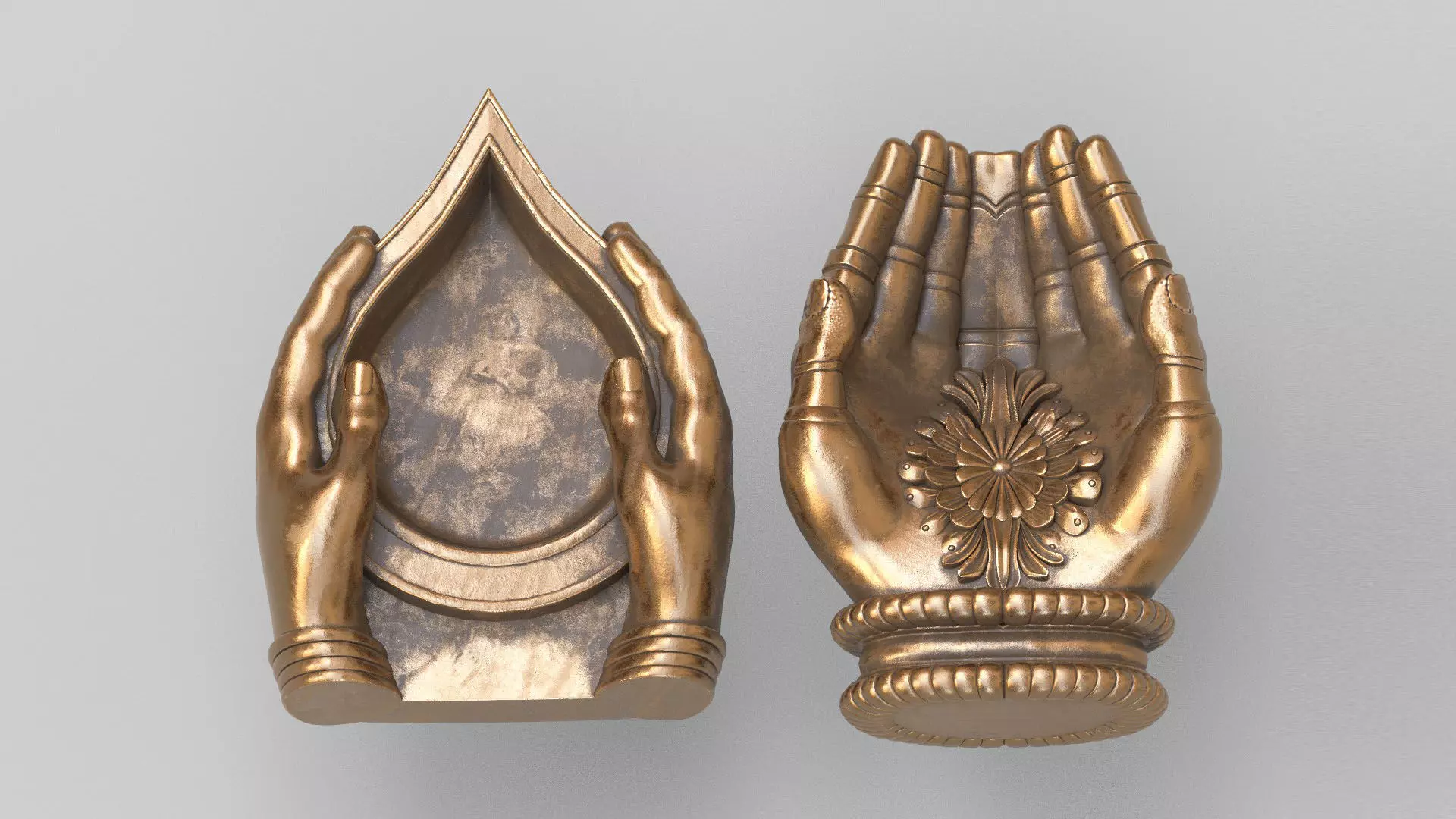 hand oil lamp 3D model_0