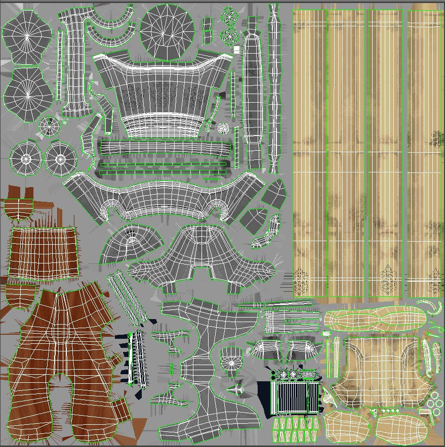 Rifle steamPunk game ready Low-poly 3D model_2