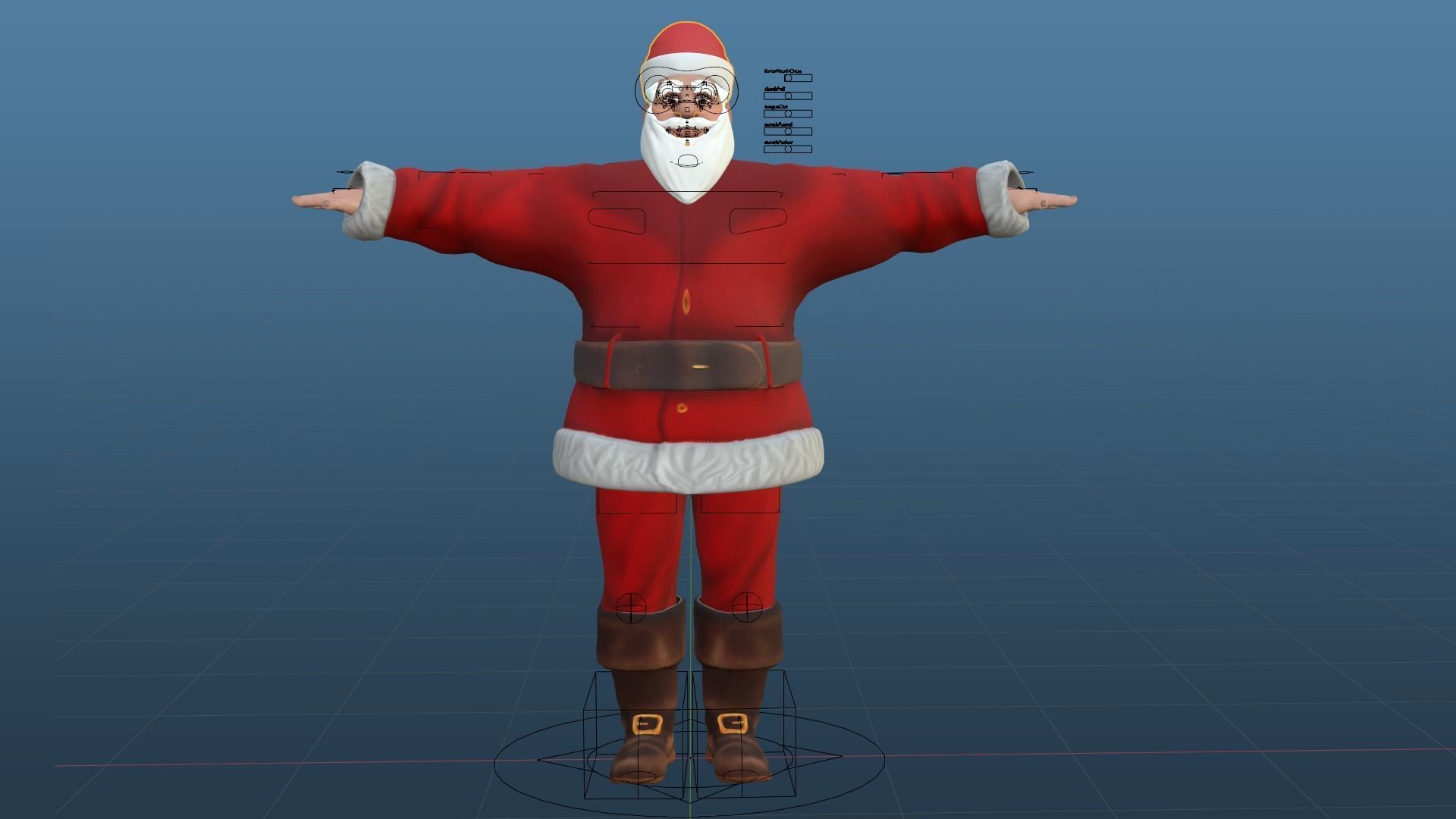 cartoon Santa Claus  Low-poly 3D model_28