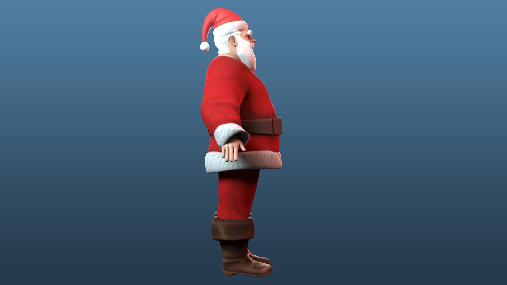 cartoon Santa Claus  Low-poly 3D model_21
