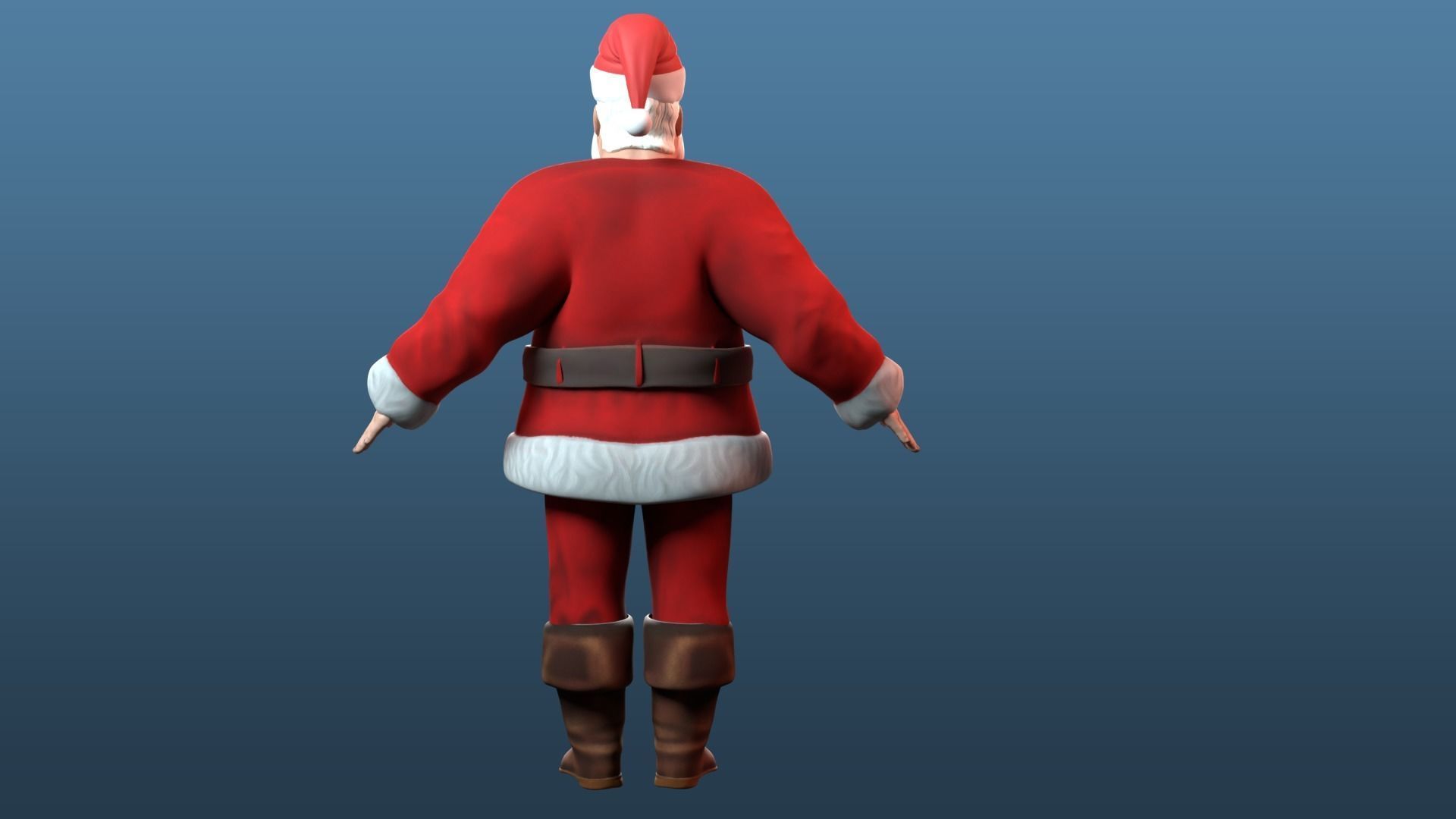 cartoon Santa Claus  Low-poly 3D model_27