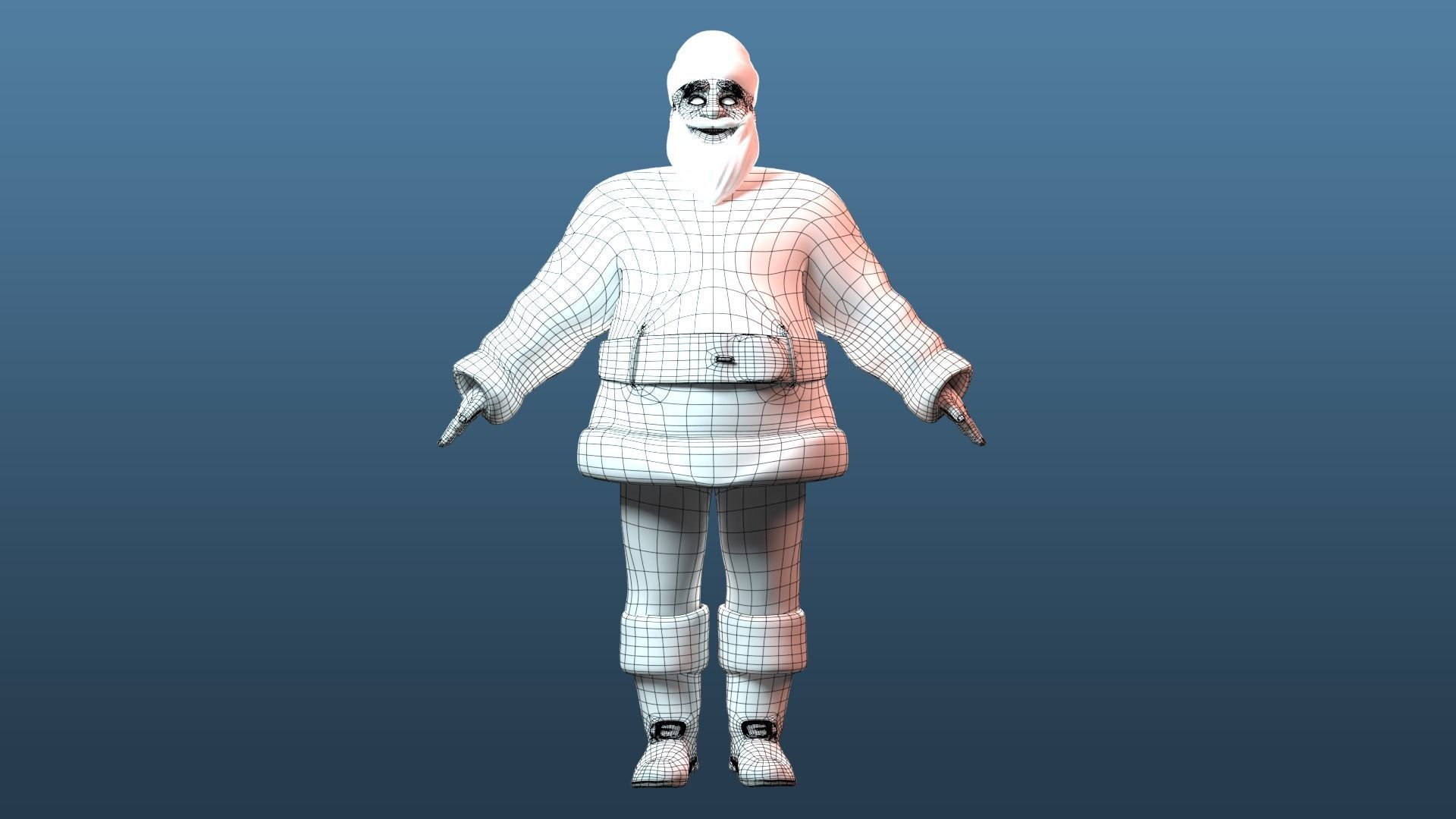 cartoon Santa Claus  Low-poly 3D model_20