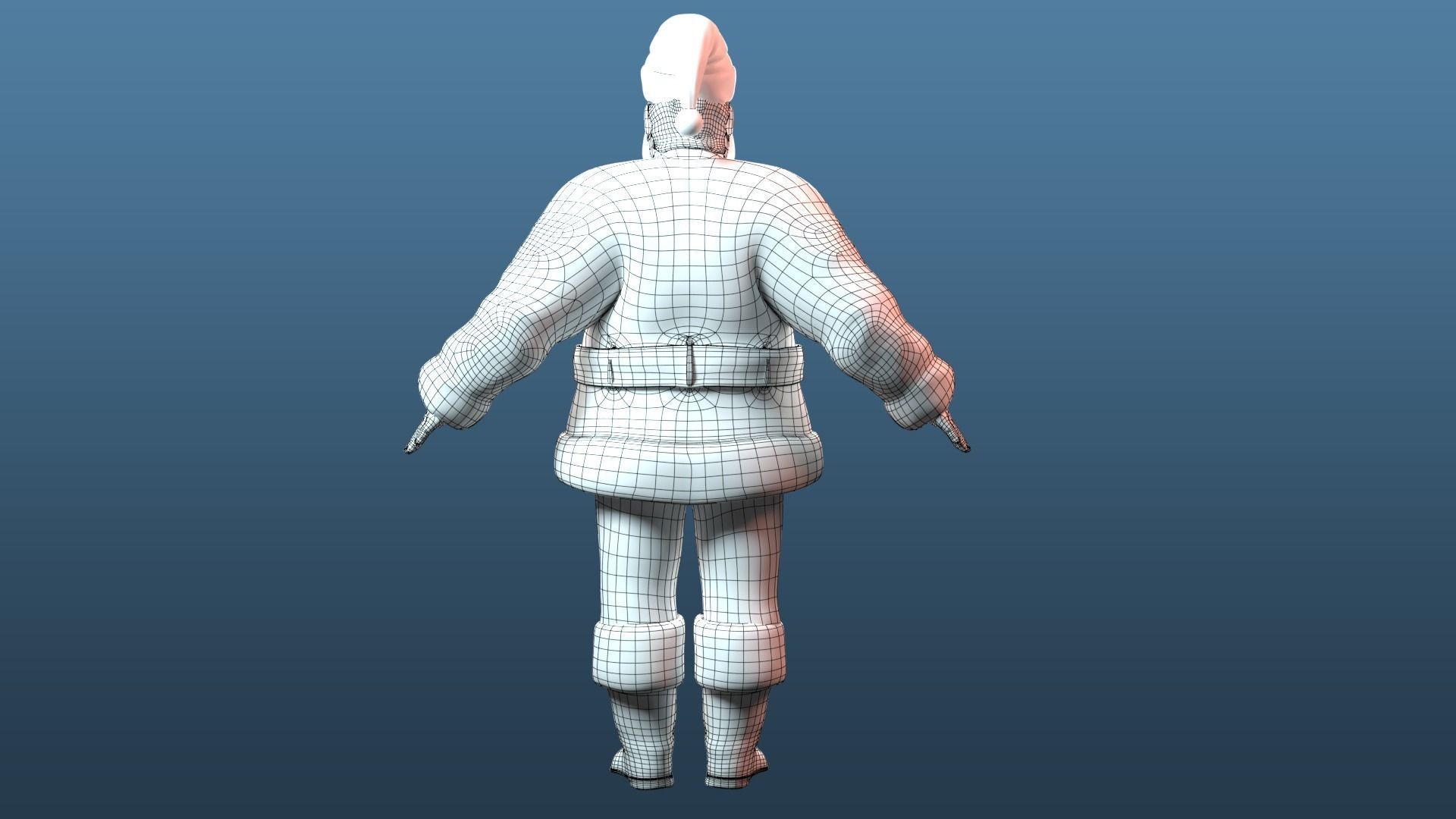 cartoon Santa Claus  Low-poly 3D model_26