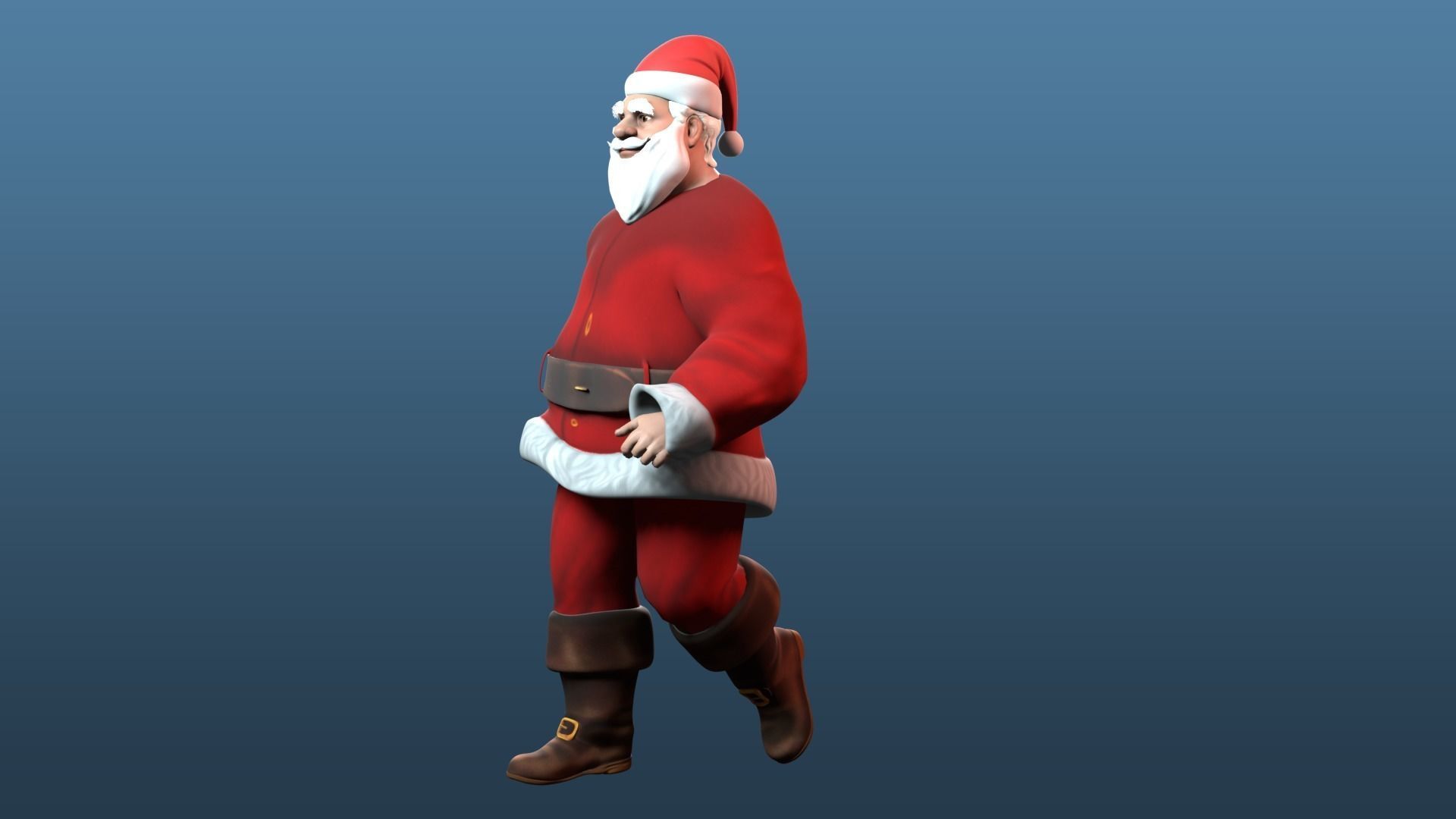 cartoon Santa Claus  Low-poly 3D model_18