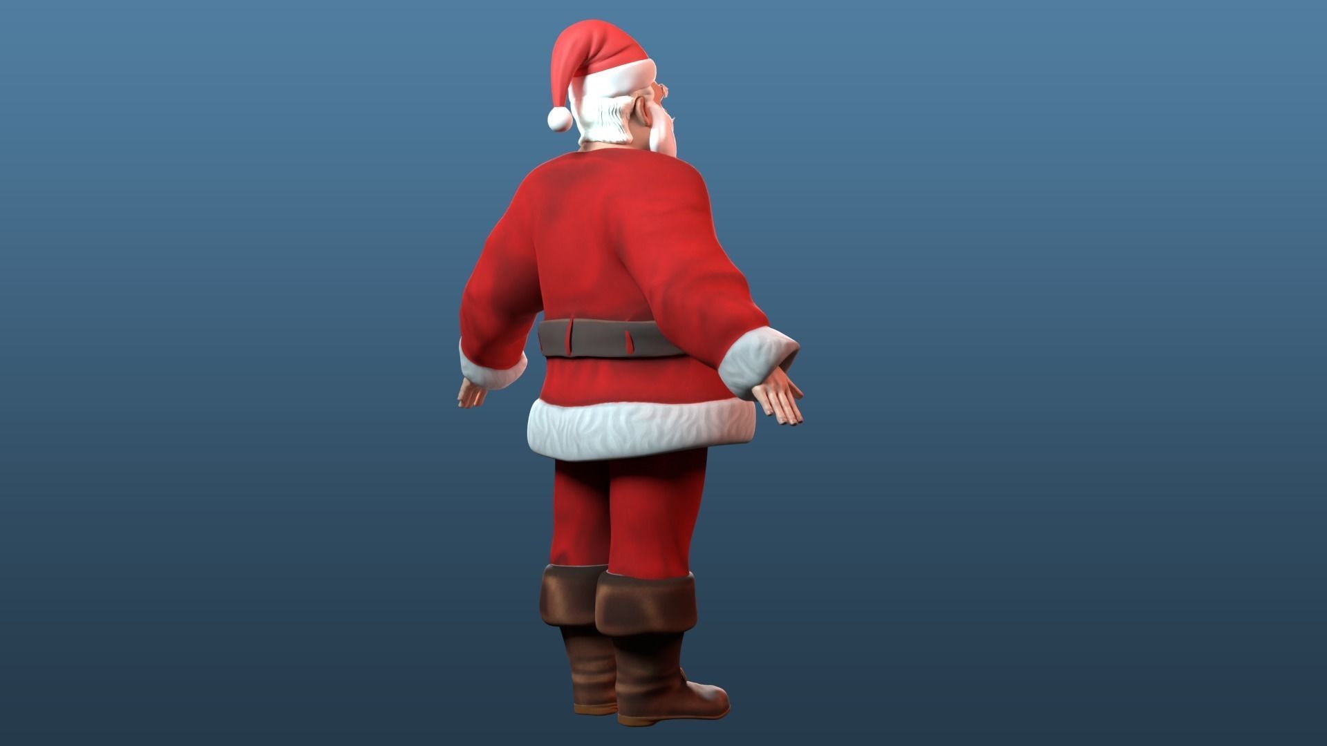 cartoon Santa Claus  Low-poly 3D model_23
