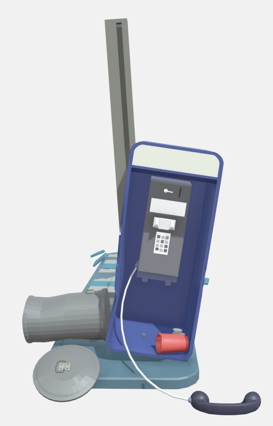 call-box in three types of destruction 3D model | CGTrader