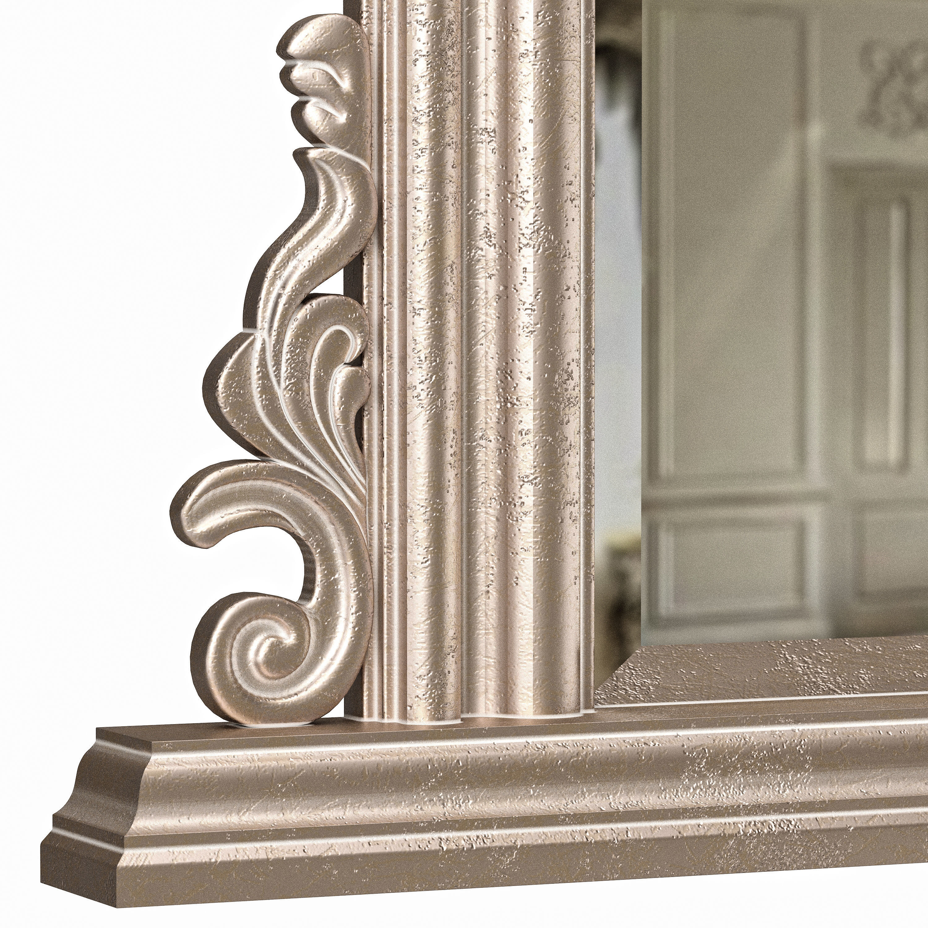 selectmirrors dayton overmantel mirror 3D model_11