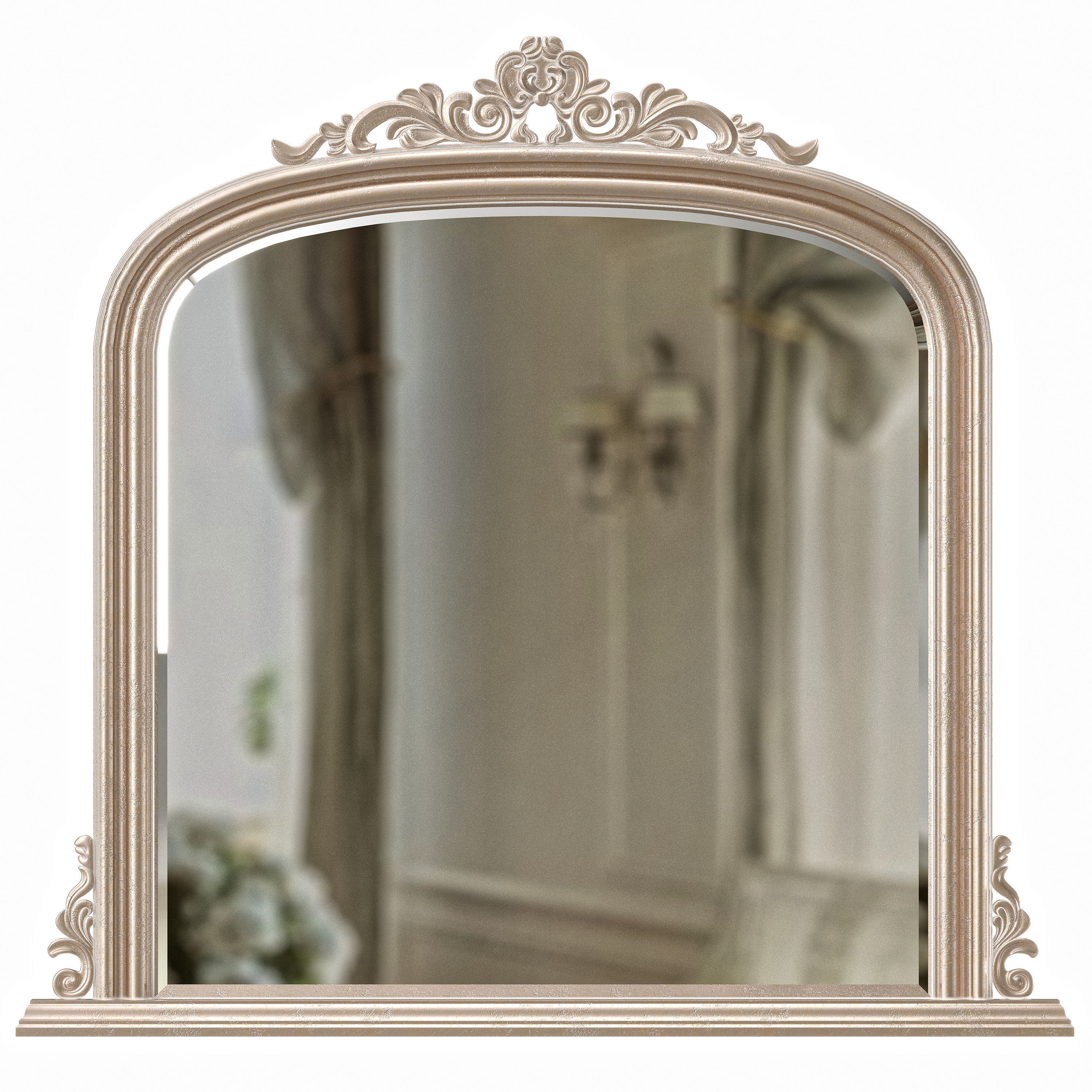 selectmirrors dayton overmantel mirror 3D model_9
