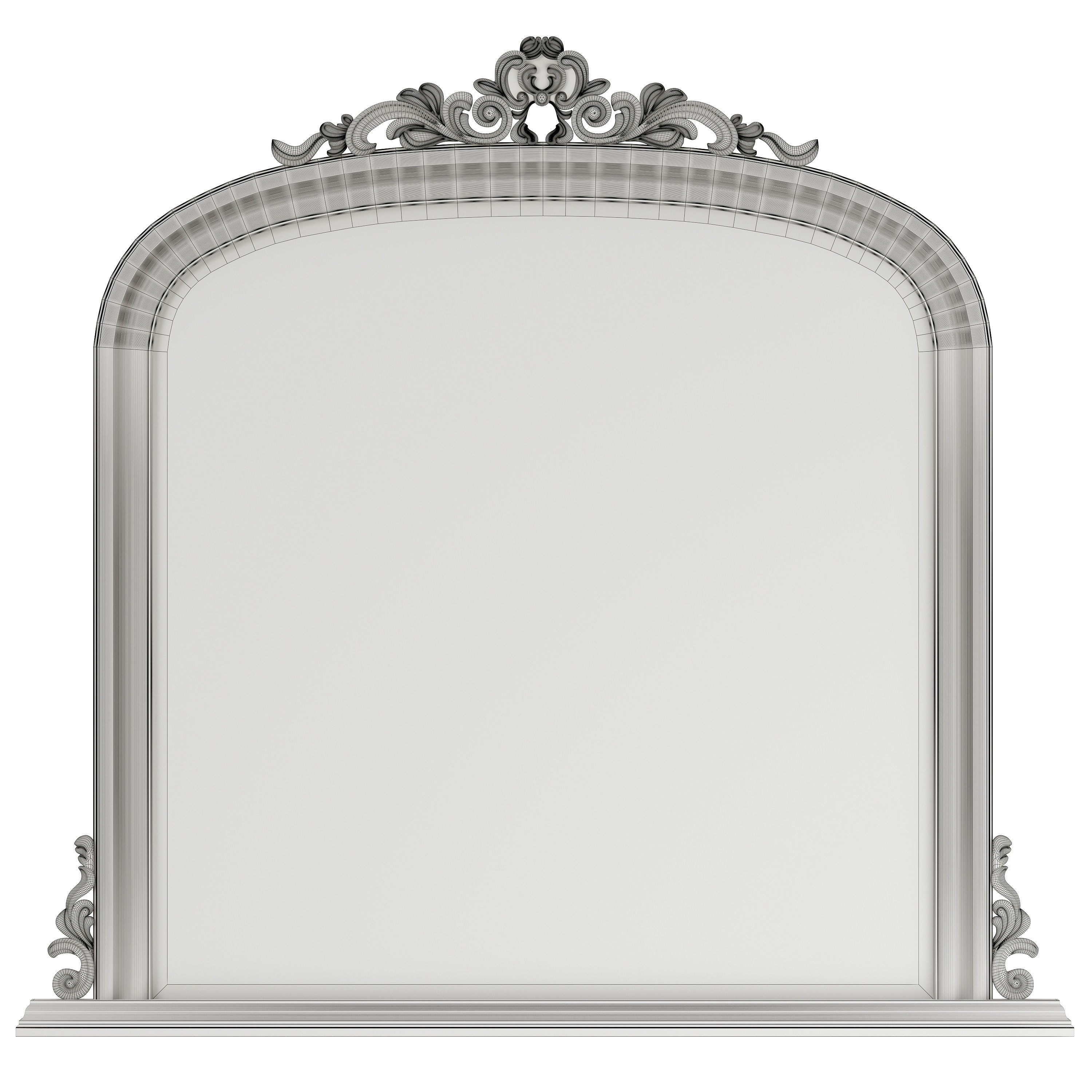 selectmirrors dayton overmantel mirror 3D model_14