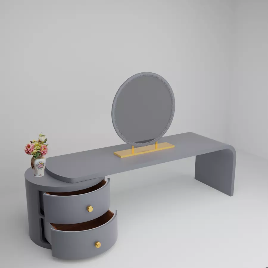 mirror table modern Free low-poly 3D model