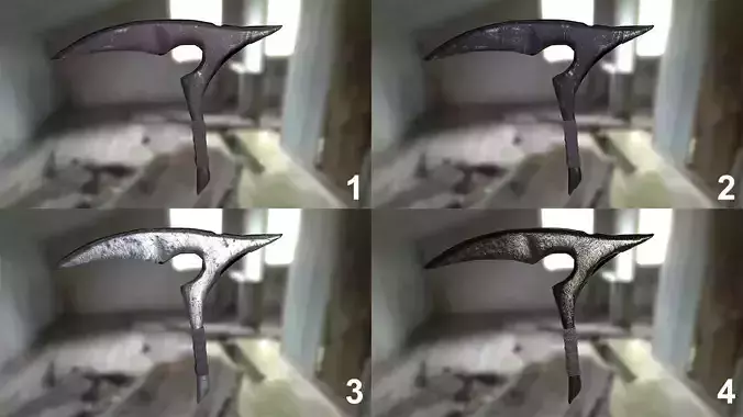 Kama - traditional asian weapon and farming tool Low-poly 3D model