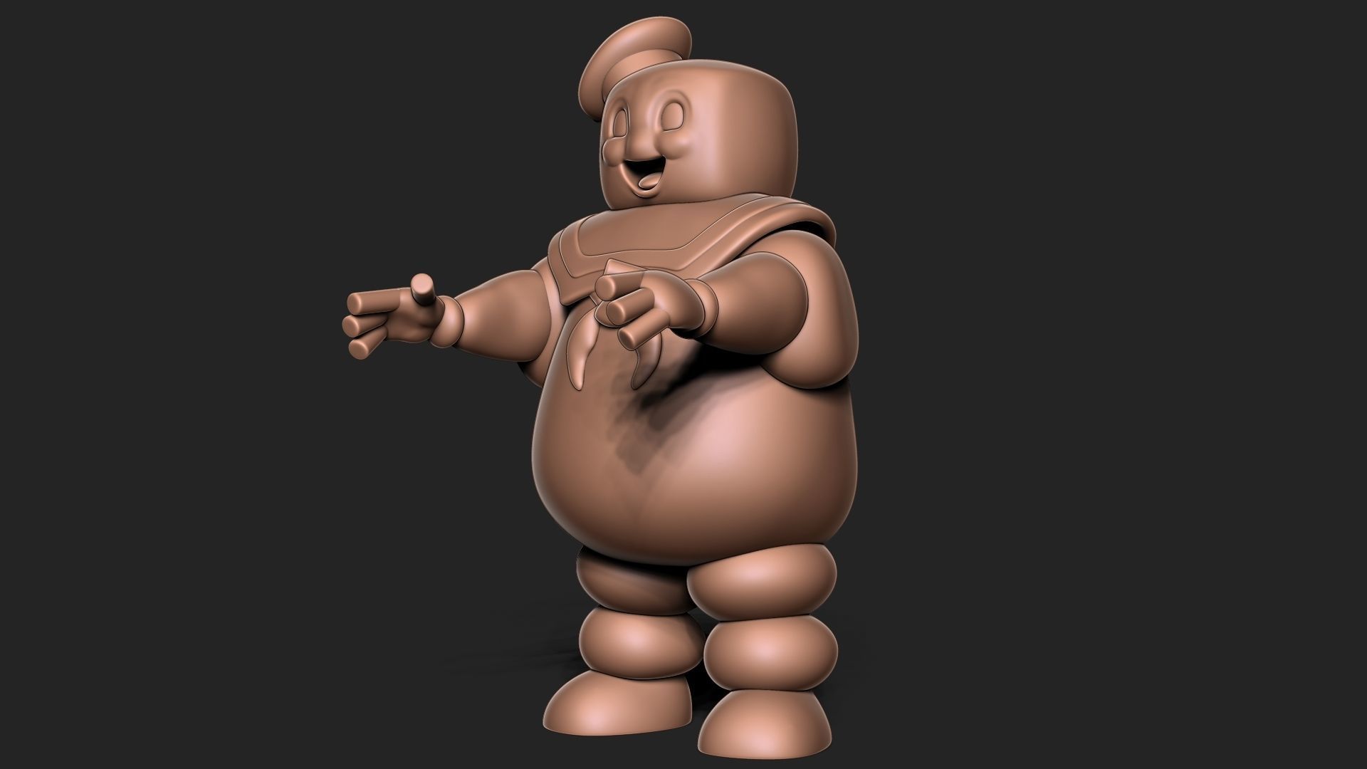 Stay Puft Marshmallow Man 3D print model_2