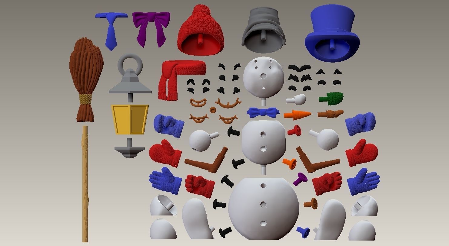 SNOWMAN - CONSTRUCTOR 3D print model_25
