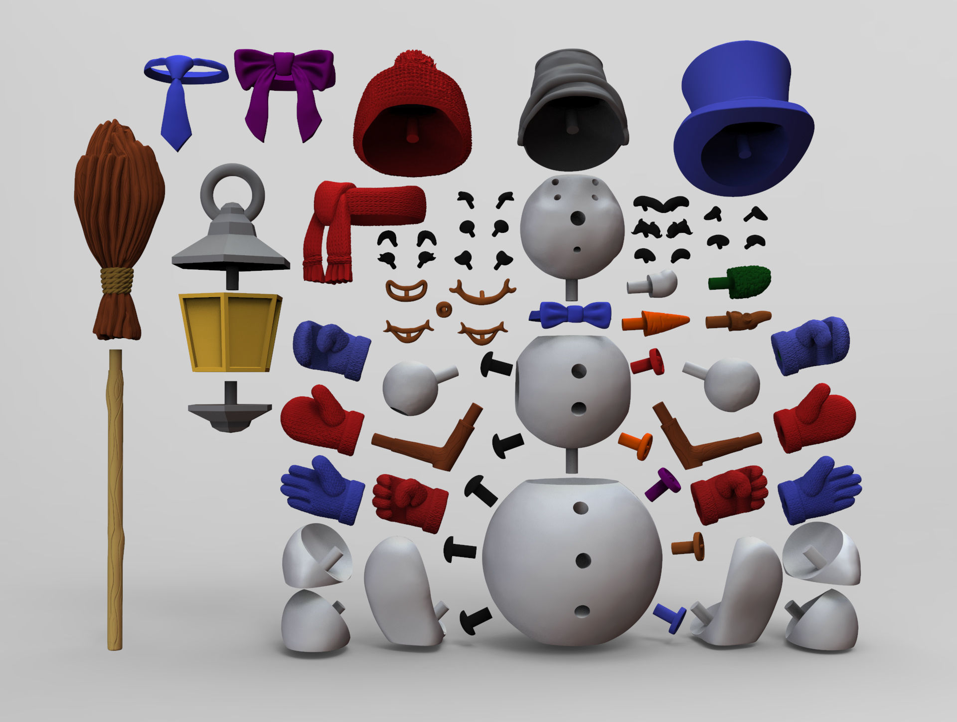 SNOWMAN - CONSTRUCTOR 3D print model_12