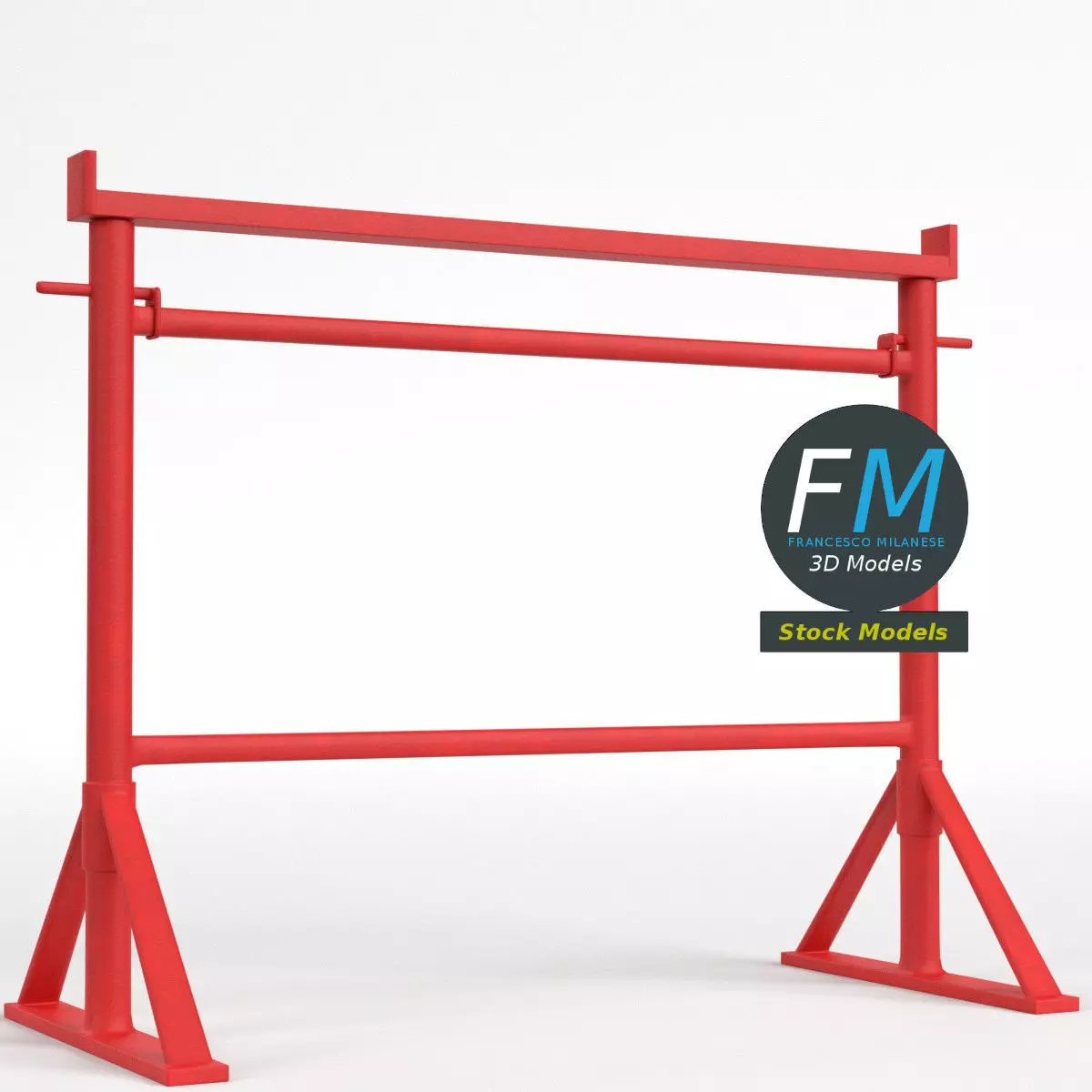 Builders trestle bandstand 3D model_0