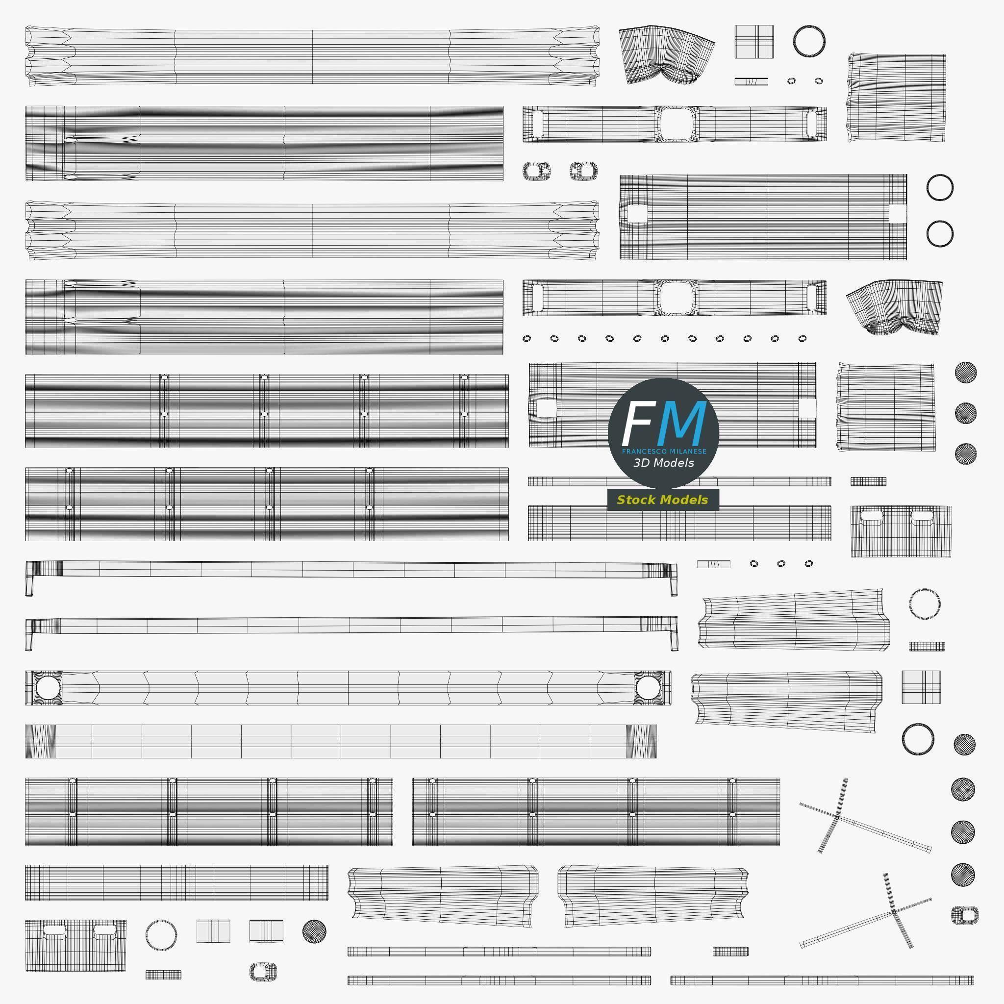 Builders trestle bandstand 3D model_11