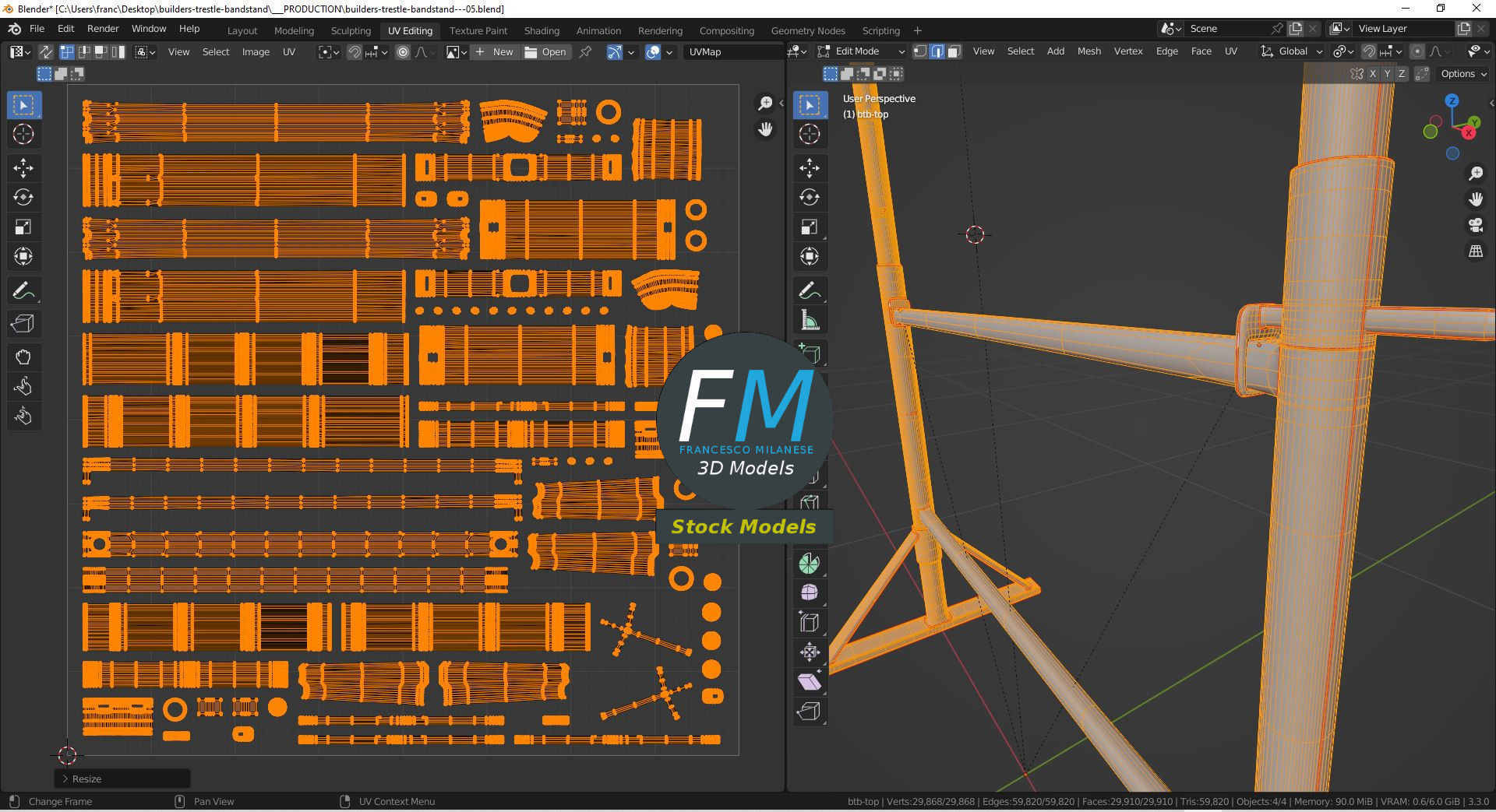 Builders trestle bandstand 3D model_10