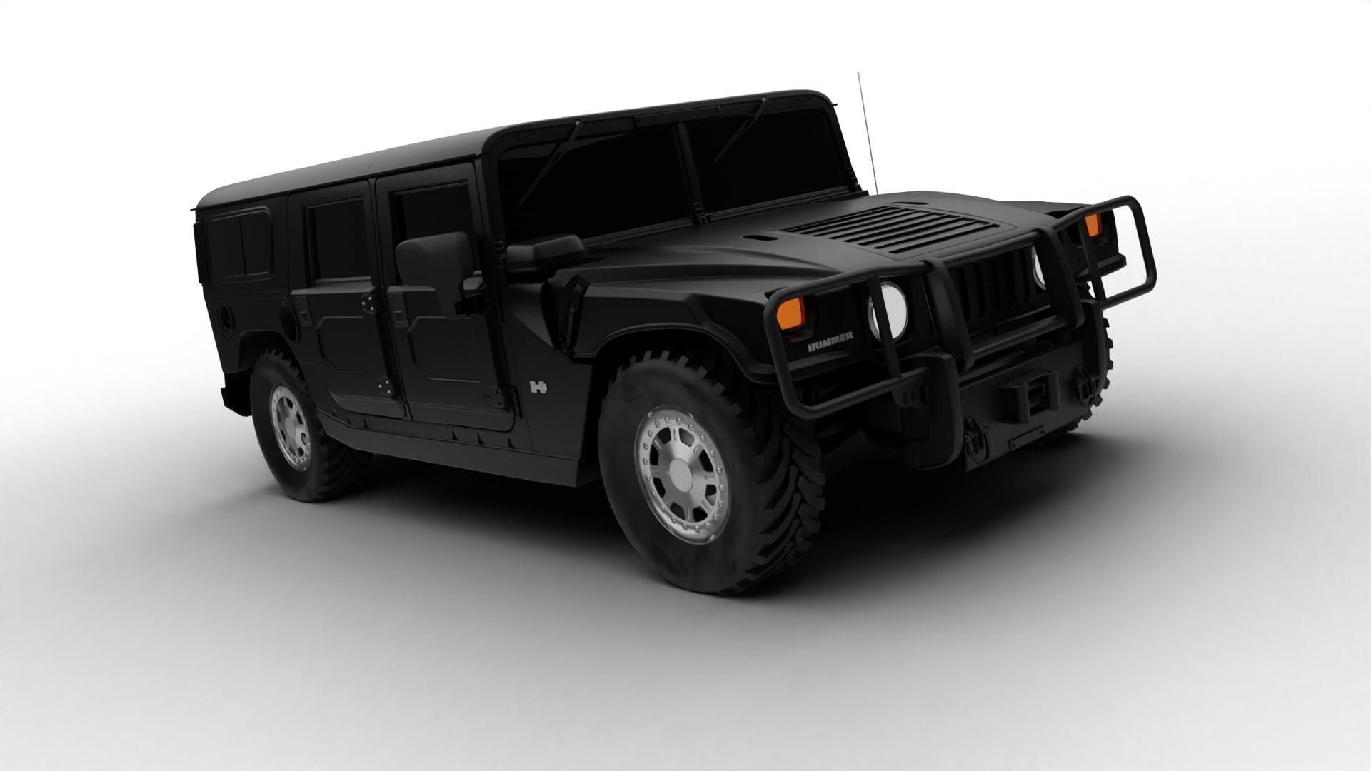 Hummer H1 3D model_4