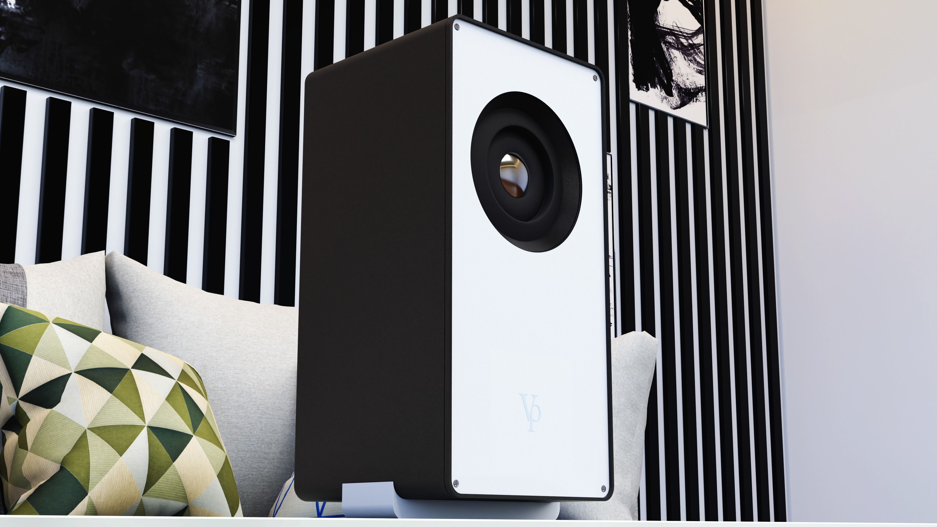 Speaker box Free low-poly 3D model_4