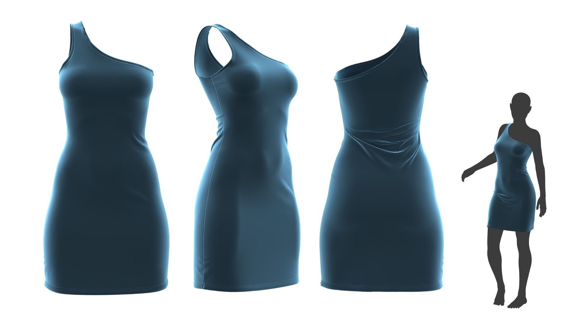 Low poly Velvet dress Low-poly 3D model_1
